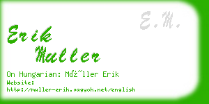 erik muller business card